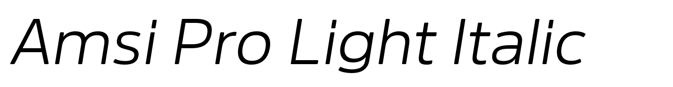 Amsi Pro Light Italic